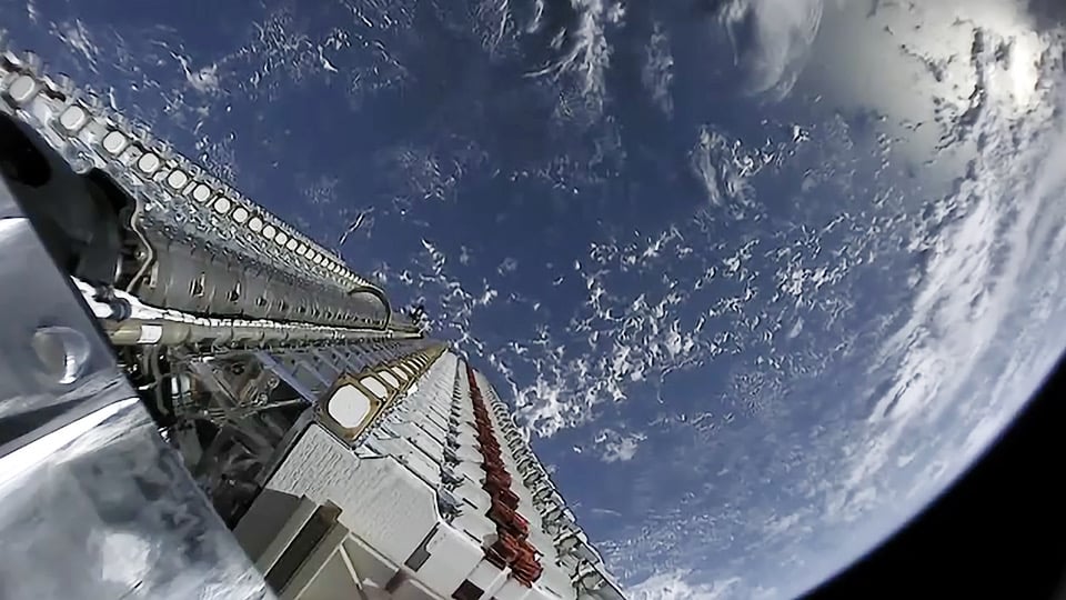 Starlink satellites before deployment. Image credit: SpaceX