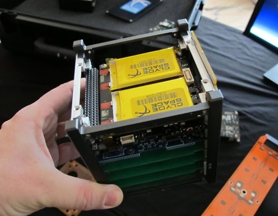 Cubesats are only about the size of a school lunchbox but can contain a power system, communication system, and space propulsion system, as well as a scientific or experimental payload. 