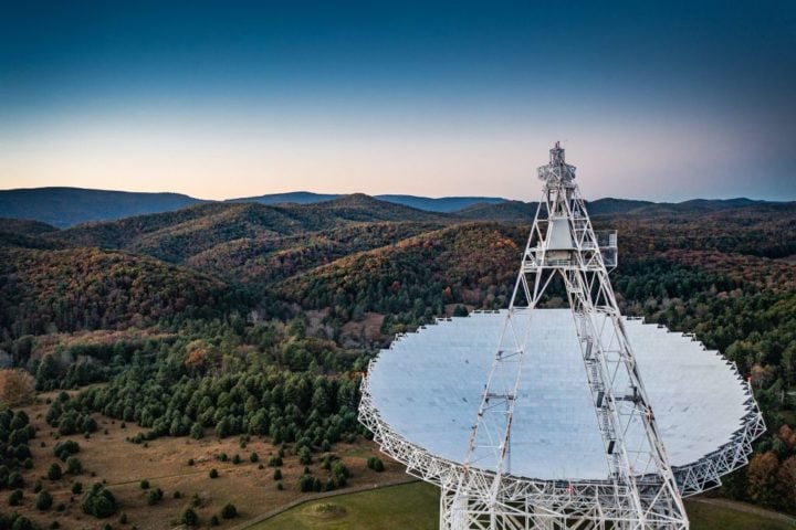 The Green Bank Telescope in West Virginia was part of the group of telescopes to observe pulsars, an ultra-dense remnant of a massive star’s core following its demise in a supernova explosion, to find evidence for low frequency gravitational waves.