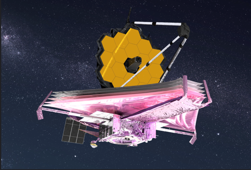 This artist’s conception of the James Webb Space Telescope in space shows all its major elements fully deployed. 