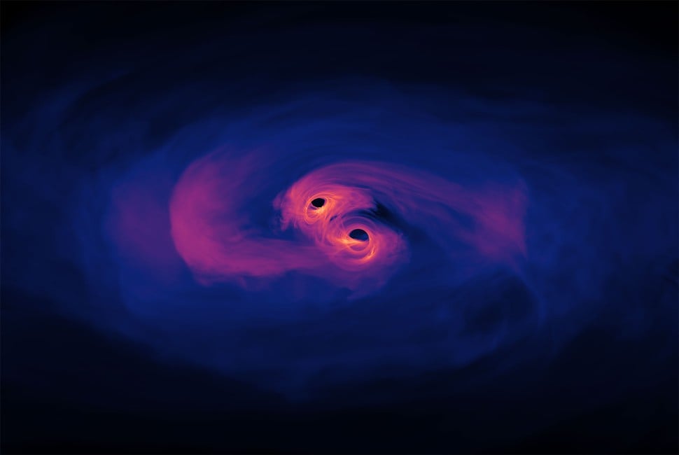 When two galaxies — each with a central supermassive black hole — merge together, it can create a binary system of these monstrous black holes. 