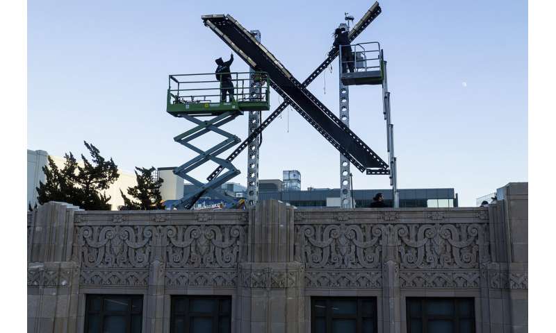 'X' logo installed atop Twitter building, spurring San Francisco to investigate permit violation