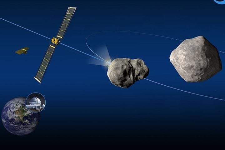 Schematic of the DART mission.