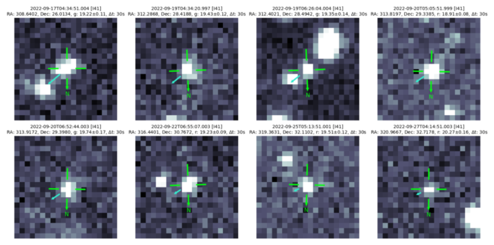 Additional observations of 2022 SF289 captured by the Zwicky Transient Facility survey. 