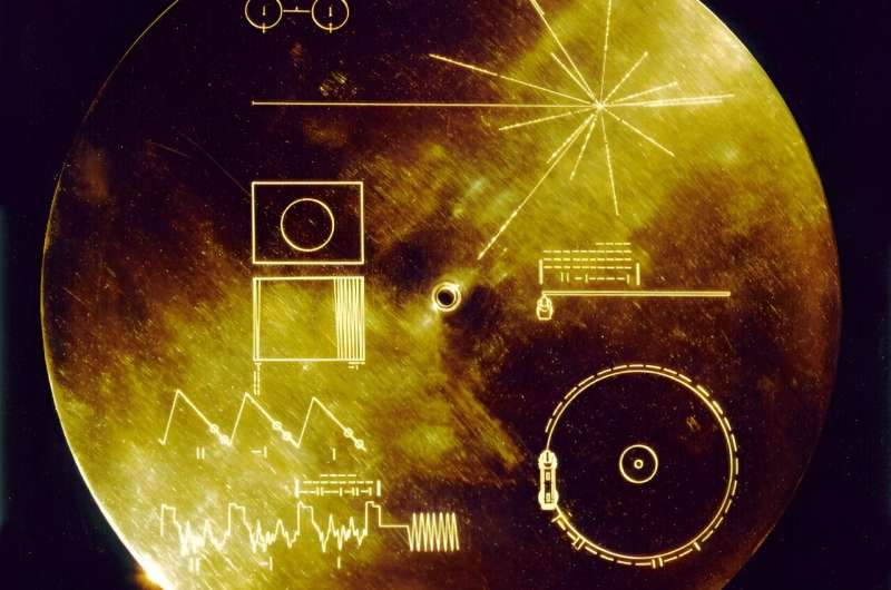 Both Voyager spacecraft carry "Golden Records" -- 12-inch, gold-plated copper disks intended to convey the story of ou