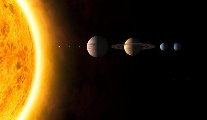 The Solar System - artistic impression. Does our Solar System contain the ninth planet? 