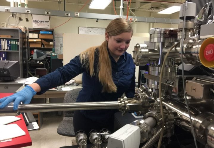 Jennika Greer works at the Northwestern University Center for Atom-Probe Tomography (NUCAPT).