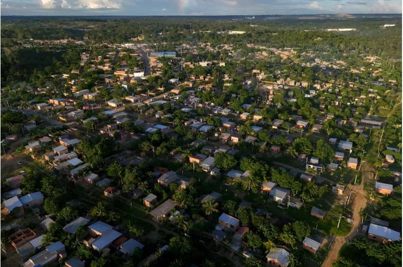 The Parque das Tribos neighborhood, where Indigenous people from 35 ethnic groups are currently living in Manaus, Brazil