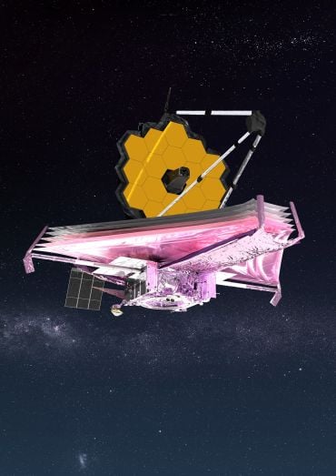 Artistic conception of the James Webb Space Telescope. 