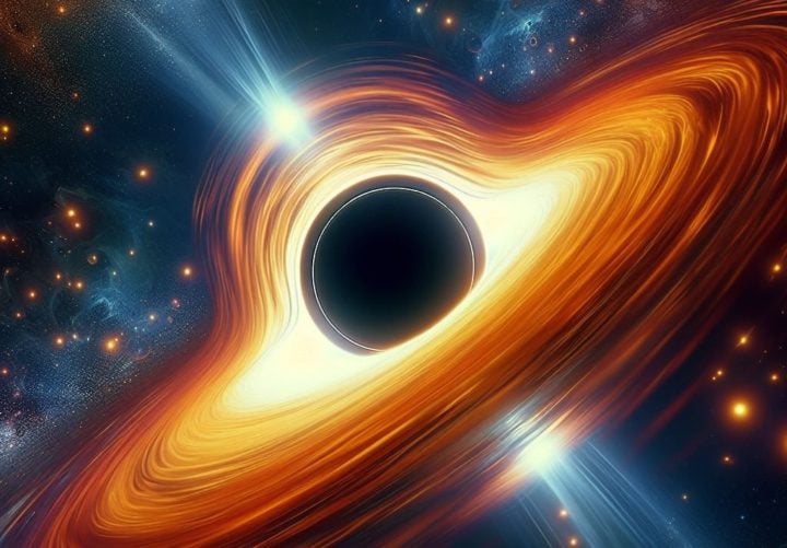 A black hole - artistic impression.
