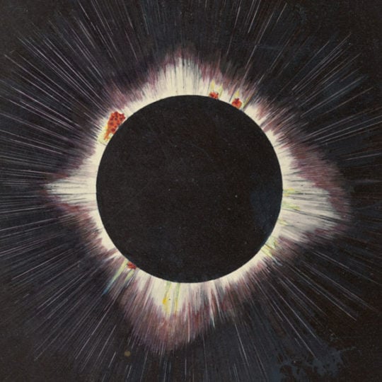 HARKNESS AND LIGHT: The total solar eclipse of August 7, 1869, as documented by William Harkness during his work to learn about the physical constitution of the sun’s corona, which is only visible during an eclipse. 