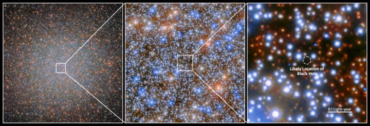 Black hole candidate in Omega Centauri