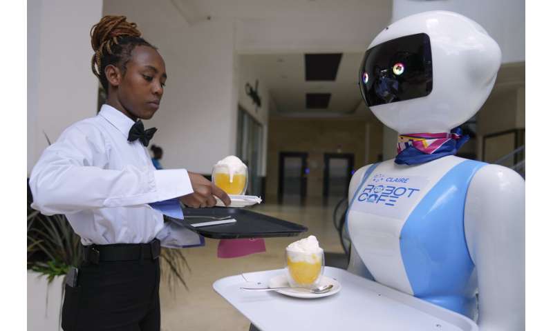 Robot waiters in Kenya create a buzz. But there are concerns about what it means for human labor