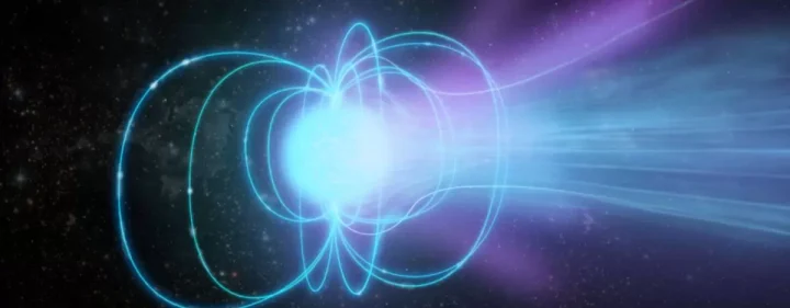 An artist's illustration of a magnetar, a highly magnetic neutron star. An international team of astronomers used the U.S. National Science Foundation National Radio Astronomy Observatory's Very Long Baseline Array to determine key characteristics of a nearby magnetar.