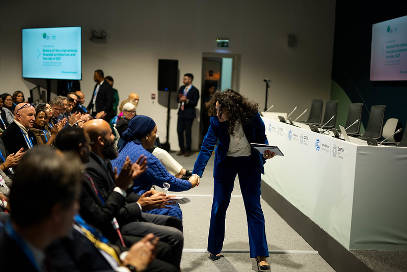 Green Climate Fund executive director Mafalda Duarte at an event on the sidelines of COP29 in Baku, Azerbaijan. 