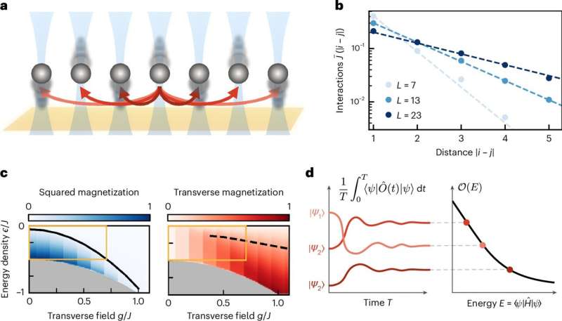 Researchers observe a phase transition in a 1D chain of atoms using a quantum simulator