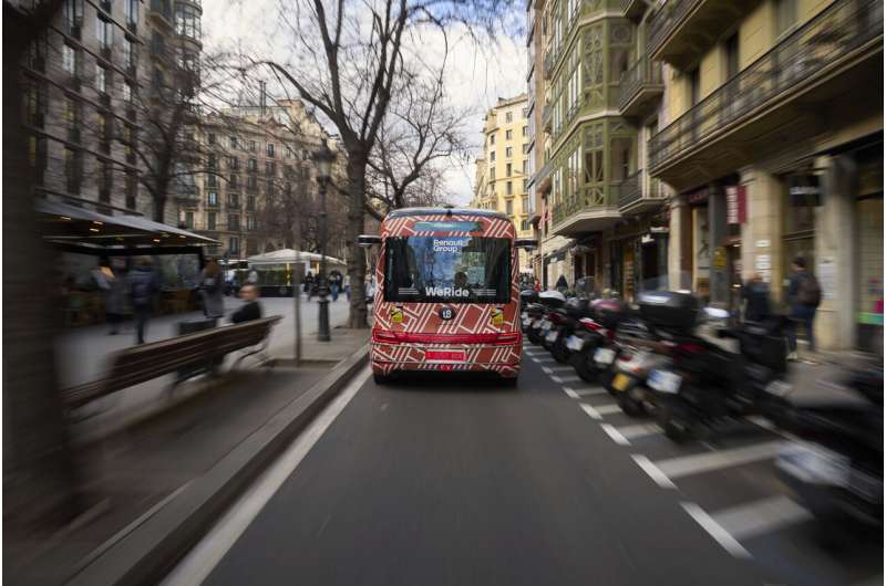 Driverless 'bus of the future' is tested in Barcelona