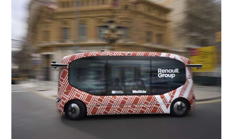 Driverless 'bus of the future' is tested in Barcelona