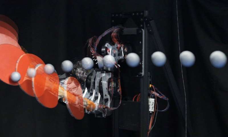 A robotic system that can play table tennis at high speed