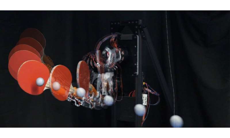 A robotic system that can play table tennis at high speed