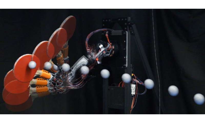 A robotic system that can play table tennis at high speed