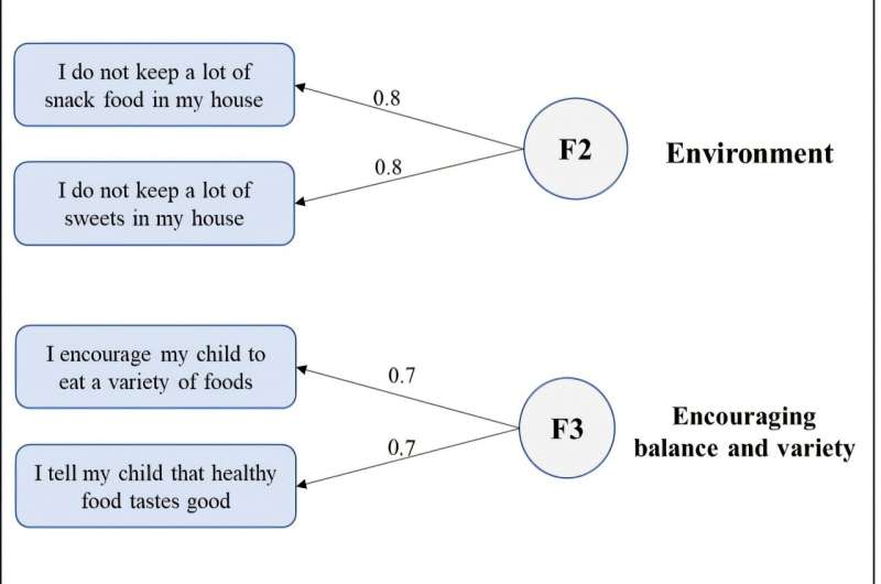 The researchers used questionnaires to assess four domains of food parenting reflecting the degree to which fathers monitored their children's diet, maintained a healthy food environment, encouraged balance and variety, and modeled healthy eating. Credit: Mariane De Oliveira Quality of kids' diets linked with dad's eating habits as a teen