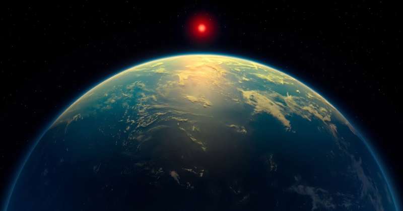 An artist's illustration of an ocean world, such as some scientists suspect the planet K2-18b could be. An artist's illustration of an ocean world, such as some scientists suspect the planet K2-18b could be