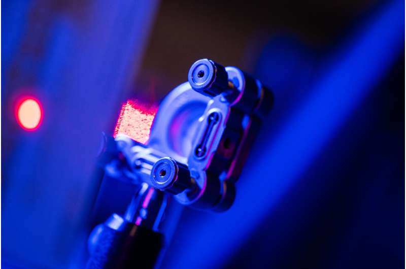 Lab photo. Credit: Jeff Fitlow / Rice University Near-perfect defects in 2D material could serve as quantum bits
