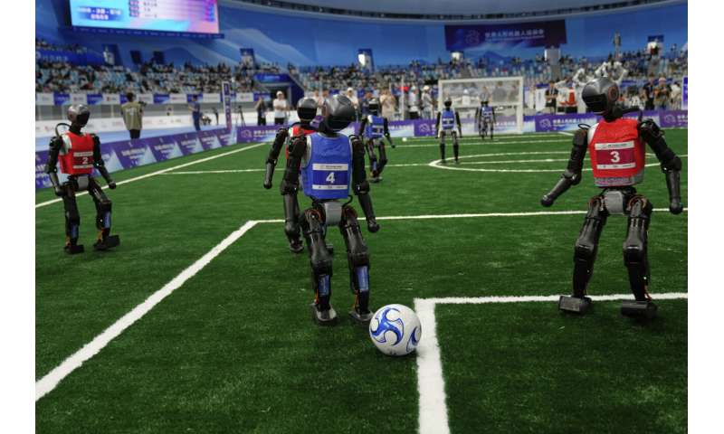 Photos of Beijing's World Humanoid Robot Games show how a human touch is still needed