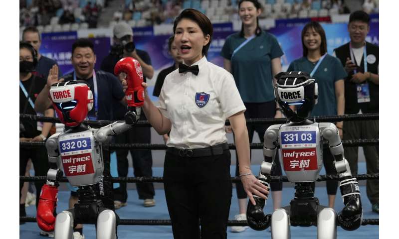 Photos of Beijing's World Humanoid Robot Games show how a human touch is still needed