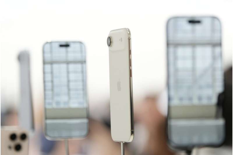The iPhone Air is displayed during an announcement of new products at Apple Park on Tuesday, Sept. 9, 2025, in Cupertino, Calif. Credit: AP Photo/Godofredo A. Vásquez Apple's iPhone 17 line-up includes a new ultra-thin model and $100 price hike for Pro model