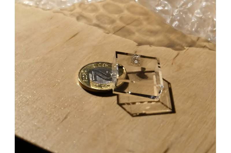 Rubidium glass cell—miniaturized antenna of the future. Credit: Michal Parniak, University of Warsaw Quantum radio antenna