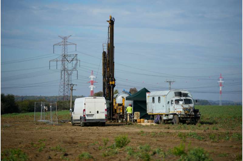 Workers conduct a geological survey to make sure the site is suitable for an expansion of the Dukovany nuclear power plant in Dukovany, Czech Republic, Oct. 21, 2025. Credit: AP Photo/Petr David Josek Czech Republic plans $19 billion nuclear expansion to double output and end fossil fuel reliance